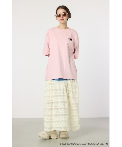 RODEO CROWNS WIDE BOWL(ロデオクラウンズワイドボウル)の「(サンリオキャラクターズ) ボックスロゴTシャツ(Tシャツ/カットソー・レディース・オフホワイト/ブラック系その他/ブラック/ライトピンク/カーキ・FREE)」の22枚目の写真