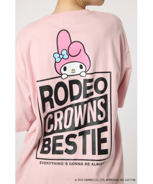 RODEO CROWNS WIDE BOWL(ロデオクラウンズワイドボウル)の「(サンリオキャラクターズ) ボックスロゴTシャツ(Tシャツ/カットソー・レディース・オフホワイト/ブラック系その他/ブラック/ライトピンク/カーキ・FREE)」の19枚目の写真