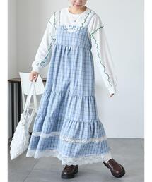 ehka sopo | レース付きチェックキャミワンピース(ワンピース)