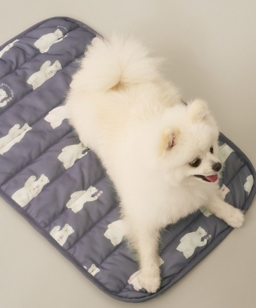 gelato pique(ジェラートピケ)の「【CAT&DOG】【接触冷感】シロクマ柄COOLINGマット(ペット用クッション/マット・レディース・ブルー/ネイビー・FREE)」の2枚目の写真