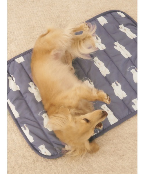 gelato pique(ジェラートピケ)の「【CAT&DOG】【接触冷感】シロクマ柄COOLINGマット(ペット用クッション/マット・レディース・ブルー/ネイビー・FREE)」の5枚目の写真