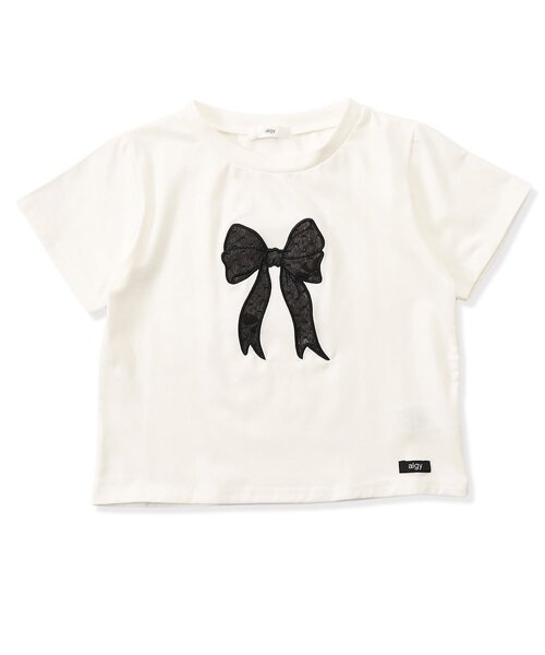 セール】リボンレース半袖T（Tシャツ/カットソー）｜algy