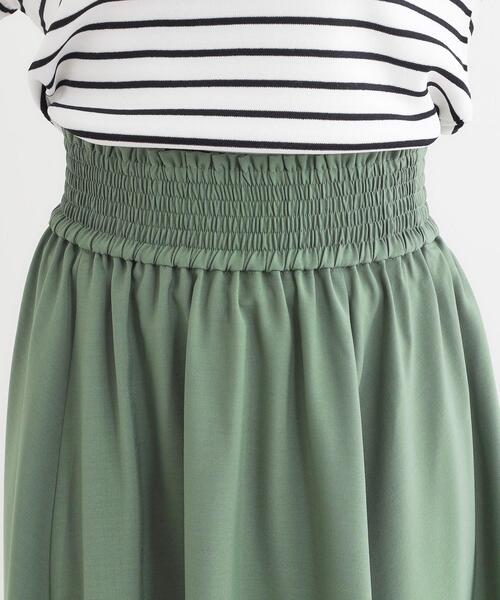 DRESKIP(ドレスキップ)の「【洗える/着丈選べる】シャーリングフレアスカート(スカート・レディース・グリーン/ナチュラル/ブラック・11/00)」の4枚目の写真