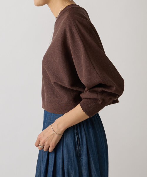 BEARDSLEY（ビアズリー）の「ドルマンショートプルオーバー（ニット/セーター・レディース・レッド/ブラウン・FREE）」の4枚目の写真