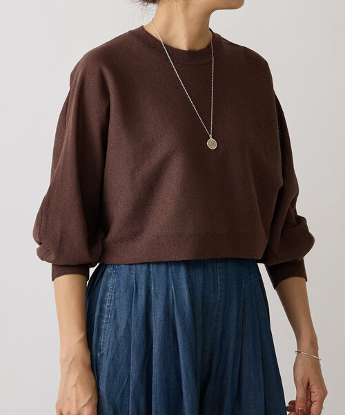 BEARDSLEY（ビアズリー）の「ドルマンショートプルオーバー（ニット/セーター・レディース・レッド/ブラウン・FREE）」の5枚目の写真
