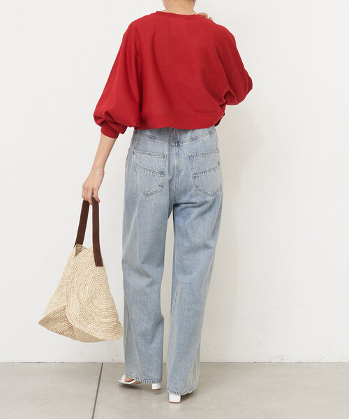 BEARDSLEY（ビアズリー）の「ドルマンショートプルオーバー（ニット/セーター・レディース・レッド/ブラウン・FREE）」の8枚目の写真