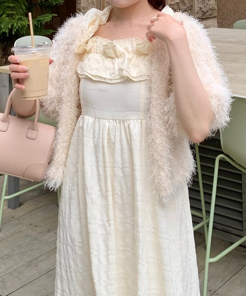 apres jour clair(アプレジュールクレア)の「【apres jour clair × gumi】アソート2WAYフリルワンピース(ワンピース・レディース・ホワイト系その他/アイボリー/ブラック/ピンクベージュ・X-LARGE/フリー)」の18枚目の写真