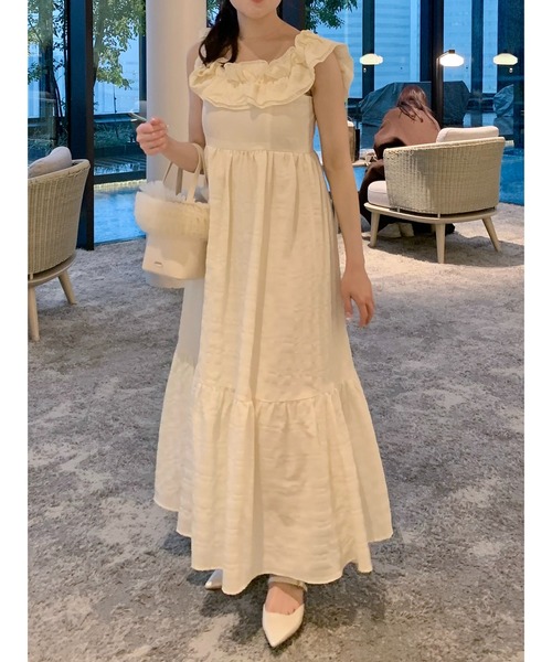 apres jour clair(アプレジュールクレア)の「【apres jour clair × gumi】アソート2WAYフリルワンピース(ワンピース・レディース・ホワイト系その他/アイボリー/ブラック/ピンクベージュ・X-LARGE/フリー)」の20枚目の写真