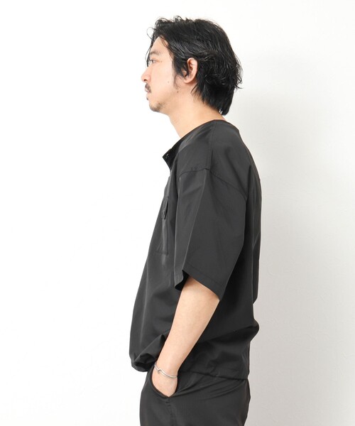 TAION（タイオン）の「【TAION/タイオン】ノンダウン ミリタリー ヘンリーネックカットソー 25SS（Tシャツ/カットソー・メンズ・ダークネイビー/ブラック系その他/オリーブ/ブラック・M/L/XL）」の12枚目の写真