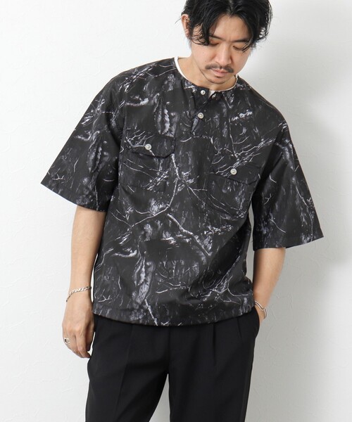 TAION（タイオン）の「【TAION/タイオン】ノンダウン ミリタリー ヘンリーネックカットソー 25SS（Tシャツ/カットソー・メンズ・ダークネイビー/ブラック系その他/オリーブ/ブラック・M/L/XL）」の20枚目の写真