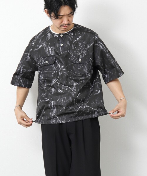 TAION（タイオン）の「【TAION/タイオン】ノンダウン ミリタリー ヘンリーネックカットソー 25SS（Tシャツ/カットソー・メンズ・ダークネイビー/ブラック系その他/オリーブ/ブラック・M/L/XL）」の22枚目の写真