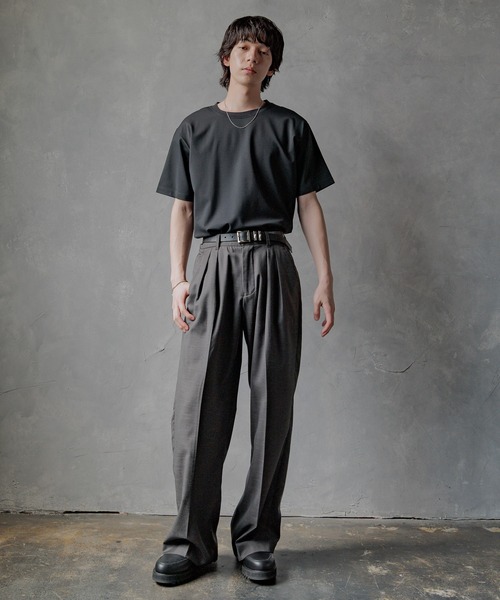 HARE(ハレ)の「【接触冷感 汗シミ低減】ICYポンチコンパクトカットソー(HARE)(Tシャツ/カットソー・メンズ・ブラック/ホワイト/ピンク・SMALL/MEDIUM)」の7枚目の写真