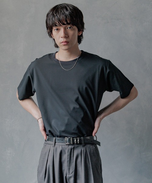 HARE(ハレ)の「【接触冷感 汗シミ低減】ICYポンチコンパクトカットソー(HARE)(Tシャツ/カットソー・メンズ・ブラック/ホワイト/ピンク・SMALL/MEDIUM)」の4枚目の写真