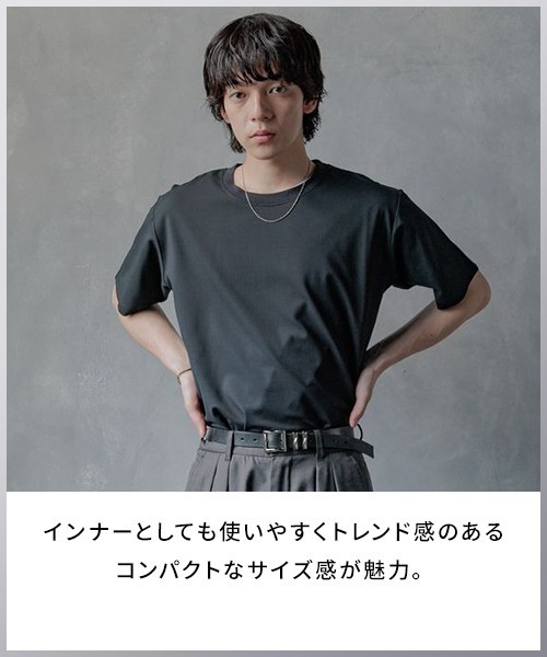 HARE(ハレ)の「【接触冷感 汗シミ低減】ICYポンチコンパクトカットソー(HARE)(Tシャツ/カットソー・メンズ・ブラック/ホワイト/ピンク・SMALL/MEDIUM)」の19枚目の写真