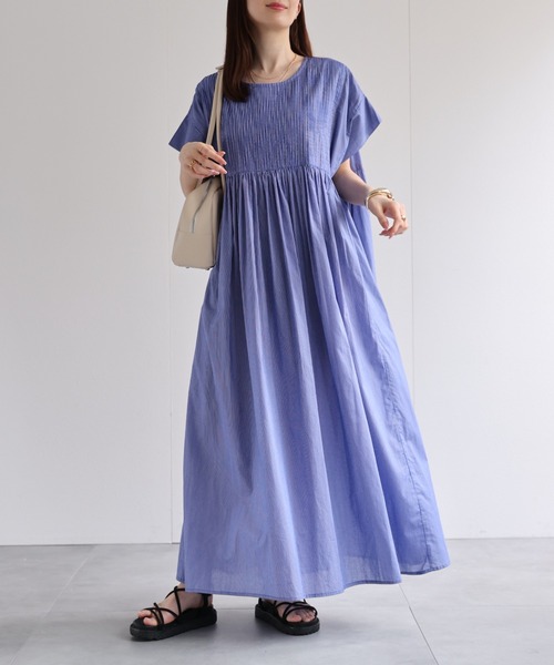 セール】＜sakishimatokyo premium＞ピンタック入り ストライプ
