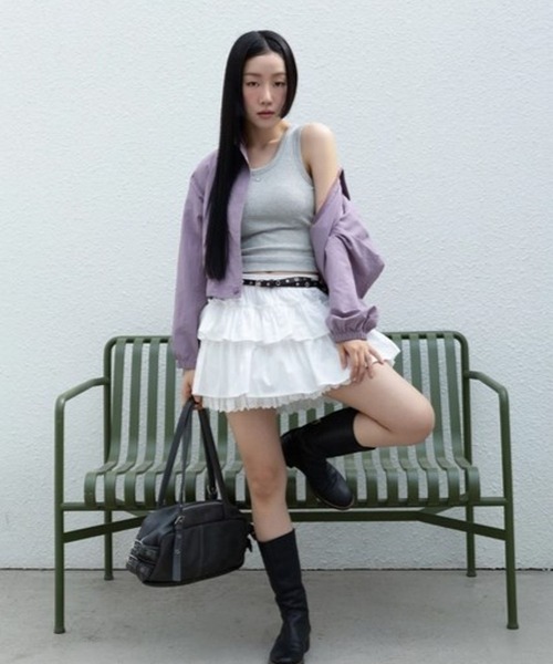 3.3 Field Trip （3.3フィールドトリップ）の「3.3 Field Trip／レースミニスカート（スカート・レディース・ブラック/アイボリー・FREE）」の3枚目の写真