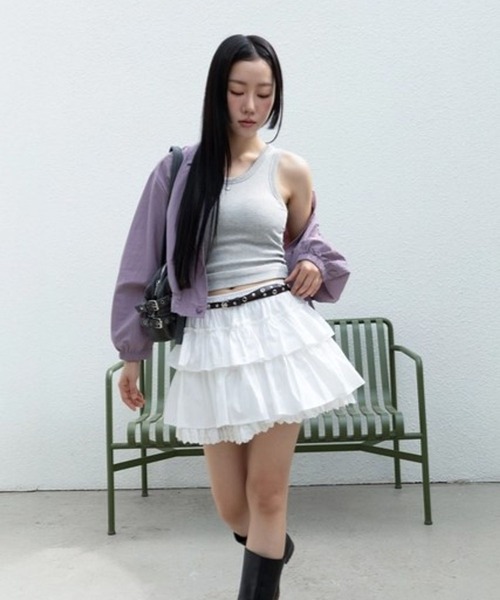 3.3 Field Trip （3.3フィールドトリップ）の「3.3 Field Trip／レースミニスカート（スカート・レディース・ブラック/アイボリー・FREE）」の4枚目の写真