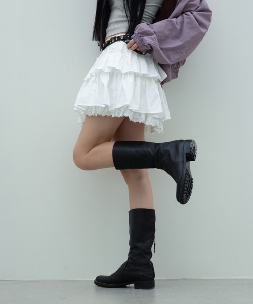 3.3 Field Trip （3.3フィールドトリップ）の「3.3 Field Trip／レースミニスカート（スカート・レディース・ブラック/アイボリー・FREE）」の8枚目の写真