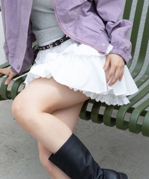 3.3 Field Trip （3.3フィールドトリップ）の「3.3 Field Trip／レースミニスカート（スカート・レディース・ブラック/アイボリー・FREE）」の11枚目の写真