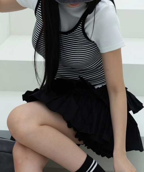 3.3 Field Trip （3.3フィールドトリップ）の「3.3 Field Trip／レースミニスカート（スカート・レディース・ブラック/アイボリー・FREE）」の18枚目の写真