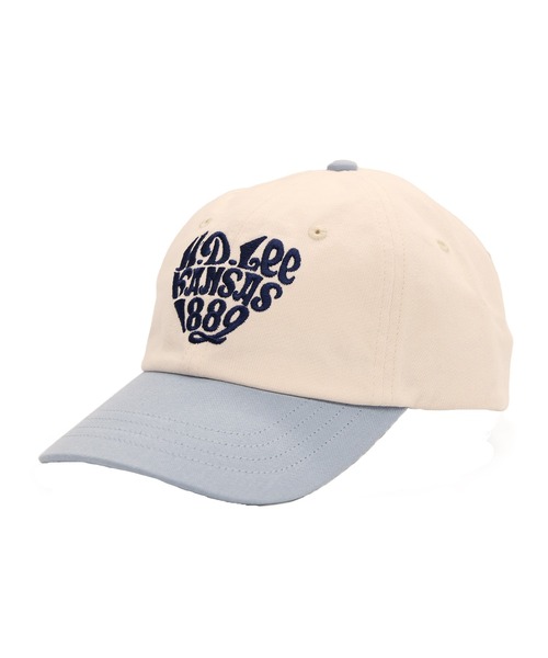 Lee(リー)の「Lee/リー キャップ COTTON TWILL ハートキャップ 251076605(キャップ・メンズ・アイボリー/ピンク/グリーン/チャコールグレー/ライトグリーン/ブラウン/ブラック/ホワイト×ブルー・FREE)」の3枚目の写真
