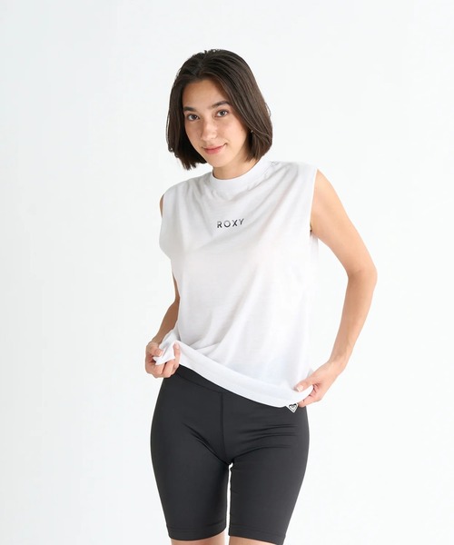 ROXY（ロキシー）の「SWAY IN THE MORNING /ロキシーロゴワンポイントノースリーブトップス（Tシャツ/カットソー・レディース・オレンジ/ホワイト/ブラック・LARGE/MEDIUM/SMALL）」の2枚目の写真