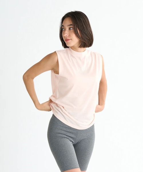 ROXY（ロキシー）の「SWAY IN THE MORNING /ロキシーロゴワンポイントノースリーブトップス（Tシャツ/カットソー・レディース・オレンジ/ホワイト/ブラック・LARGE/MEDIUM/SMALL）」の3枚目の写真