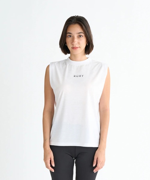 ROXY（ロキシー）の「SWAY IN THE MORNING /ロキシーロゴワンポイントノースリーブトップス（Tシャツ/カットソー・レディース・オレンジ/ホワイト/ブラック・LARGE/MEDIUM/SMALL）」の4枚目の写真