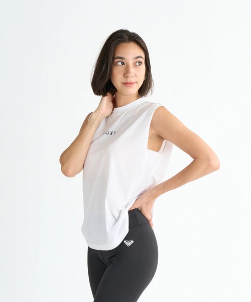 ROXY（ロキシー）の「SWAY IN THE MORNING /ロキシーロゴワンポイントノースリーブトップス（Tシャツ/カットソー・レディース・オレンジ/ホワイト/ブラック・LARGE/MEDIUM/SMALL）」の6枚目の写真