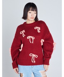 /Little Sunny Bite/ribbon knit top