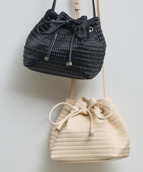 &. NOSTALGIA(アンドドットノスタルジア)の「【ZOZO限定】メッシュリボンショルダーバッグ(ショルダーバッグ・レディース・アイボリー/ブラック・FREE)」の5枚目の写真