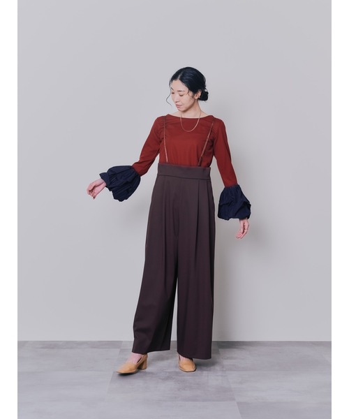 DOLLUPOOPS（ドールアップウップス）の「ベロアサス付パンツ（スラックス・レディース・チャコールグレー/ブラック/ブラウン・38）」の13枚目の写真