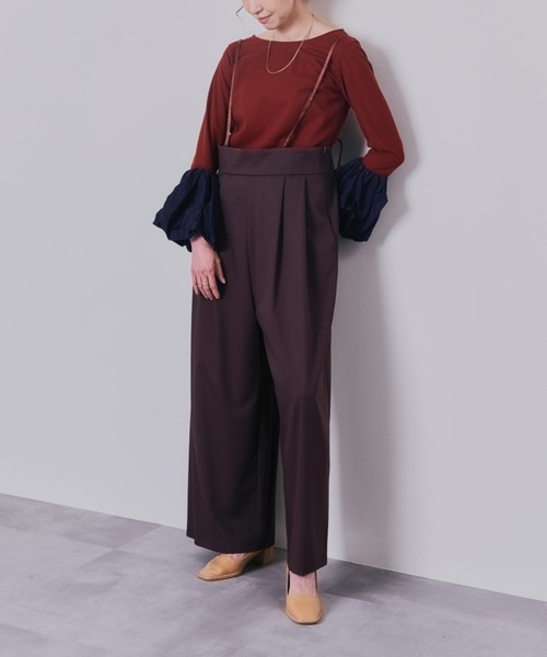 DOLLUPOOPS（ドールアップウップス）の「ベロアサス付パンツ（スラックス・レディース・チャコールグレー/ブラック/ブラウン・38）」の5枚目の写真