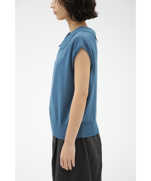 MARGARET HOWELL(マーガレットハウエル)の「FINE COTTON LINEN(ニット/セーター・レディース・ブルー/ブラック・2)」の8枚目の写真