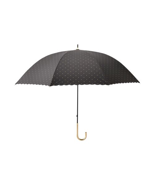 Francfranc(フランフラン)の「【遮光率・UVカット率100%生地使用】ドットグリッターヒートカット 長傘 58cm ブラック 日傘 雨傘 晴雨兼用(長傘・レディース・ブラック・FREE)」の3枚目の写真
