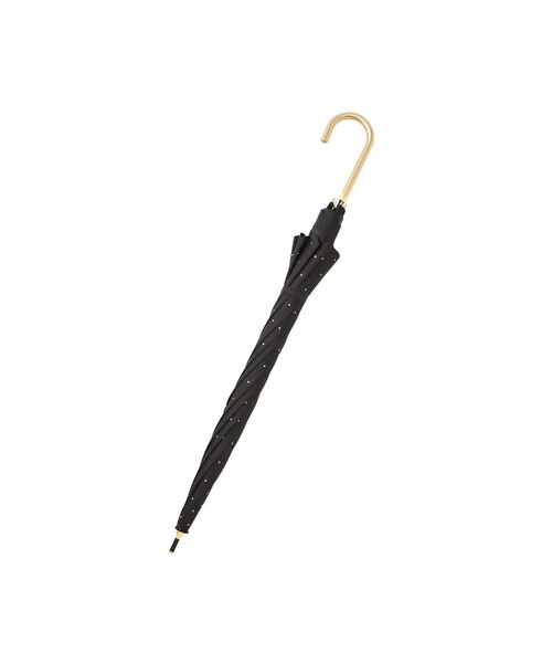Francfranc(フランフラン)の「【遮光率・UVカット率100%生地使用】ドットグリッターヒートカット 長傘 58cm ブラック 日傘 雨傘 晴雨兼用(長傘・レディース・ブラック・FREE)」の2枚目の写真