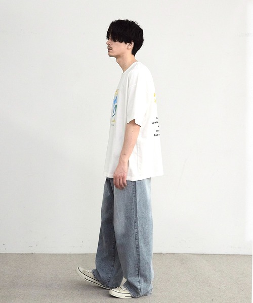 RATTLE TRAP（ラトルトラップ）の「古着風ピグメントロゴプリントTシャツ（Tシャツ/カットソー・メンズ・ブラック/ホワイト・S/M/L/LL）」の9枚目の写真