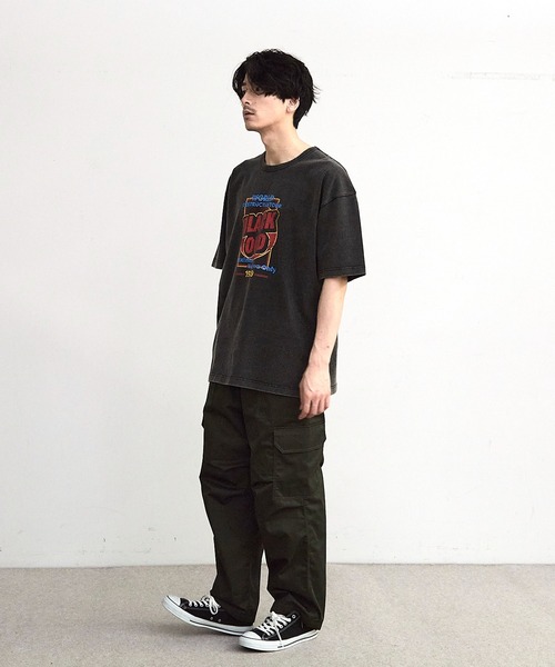 RATTLE TRAP（ラトルトラップ）の「古着風ピグメントロゴプリントTシャツ（Tシャツ/カットソー・メンズ・ブラック/ホワイト・S/M/L/LL）」の16枚目の写真