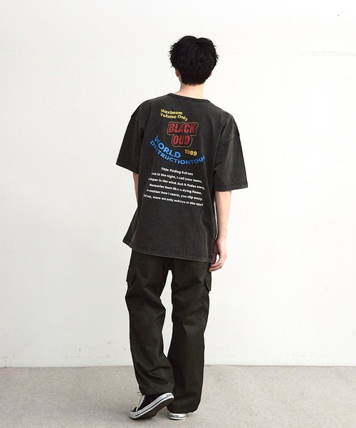 RATTLE TRAP（ラトルトラップ）の「古着風ピグメントロゴプリントTシャツ（Tシャツ/カットソー・メンズ・ブラック/ホワイト・S/M/L/LL）」の18枚目の写真