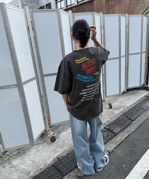 RATTLE TRAP（ラトルトラップ）の「古着風ピグメントロゴプリントTシャツ（Tシャツ/カットソー・メンズ・ブラック/ホワイト・S/M/L/LL）」の4枚目の写真