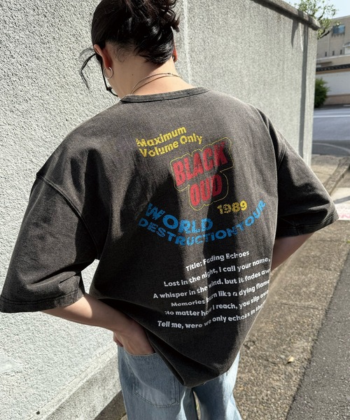 RATTLE TRAP（ラトルトラップ）の「古着風ピグメントロゴプリントTシャツ（Tシャツ/カットソー・メンズ・ブラック/ホワイト・S/M/L/LL）」の3枚目の写真