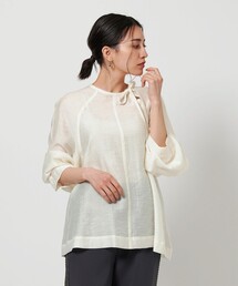 美品✼ビューティー＆ユース✼LINIFICIO 麻100 バンドカラーシャツ 白 BEAUTY&YOUTH UNITED ARROWS｜ビューティーアンドユース