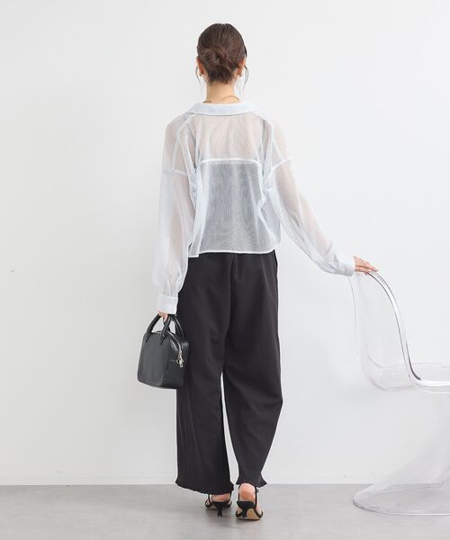 earth music&ecology（アースミュージックアンドエコロジー）の「ミニフリルフロントジップロンパース（つなぎ/オールインワン・レディース・グレー/ブラック/アイボリー・FREE）」の21枚目の写真