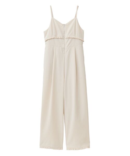 earth music&ecology（アースミュージックアンドエコロジー）の「ミニフリルフロントジップロンパース（つなぎ/オールインワン・レディース・グレー/ブラック/アイボリー・FREE）」の7枚目の写真