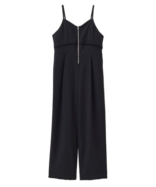 earth music&ecology（アースミュージックアンドエコロジー）の「ミニフリルフロントジップロンパース（つなぎ/オールインワン・レディース・グレー/ブラック/アイボリー・FREE）」の9枚目の写真