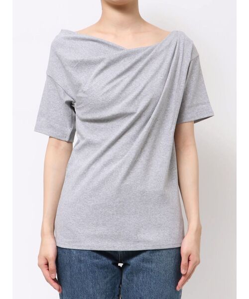 Ungrid（アングリッド）の「タックデザインオフショルTee（Tシャツ/カットソー・レディース・グレー/アイボリー/ブラック/グリーン・FREE）」の19枚目の写真
