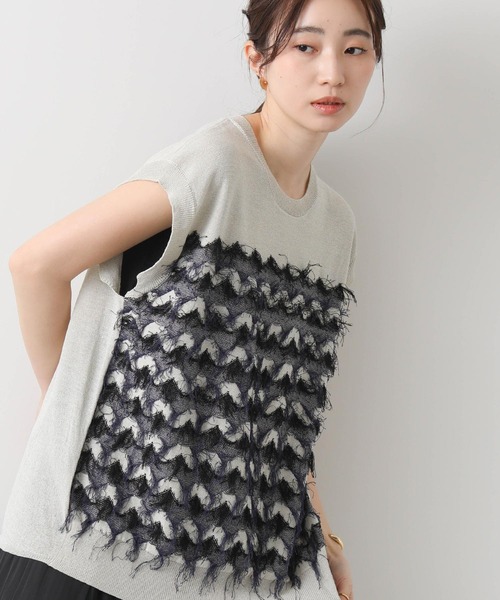 MARECHAL TERRE ニット　パール　美品 50%OFF】MARECHAL TERRE マルシャルテル カラー スキーム ニット