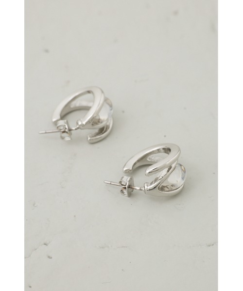 AZUL by moussy（アズールバイマウジー）の「クリアメタルプチフープピアス（ピアス（両耳用）・レディース・ゴールド系その他/シルバー・FREE）」の6枚目の写真