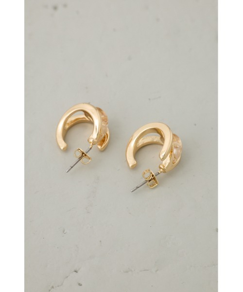 AZUL by moussy（アズールバイマウジー）の「クリアメタルプチフープピアス（ピアス（両耳用）・レディース・ゴールド系その他/シルバー・FREE）」の12枚目の写真