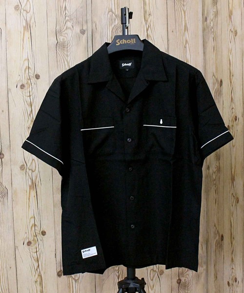 Schott（ショット）の「BOWLING SS-SHIRT LEATHER JAKCKET MAKES A MEN（シャツ/ブラウス・メンズ・ブラック・M/L/XL/XXL）」の2枚目の写真
